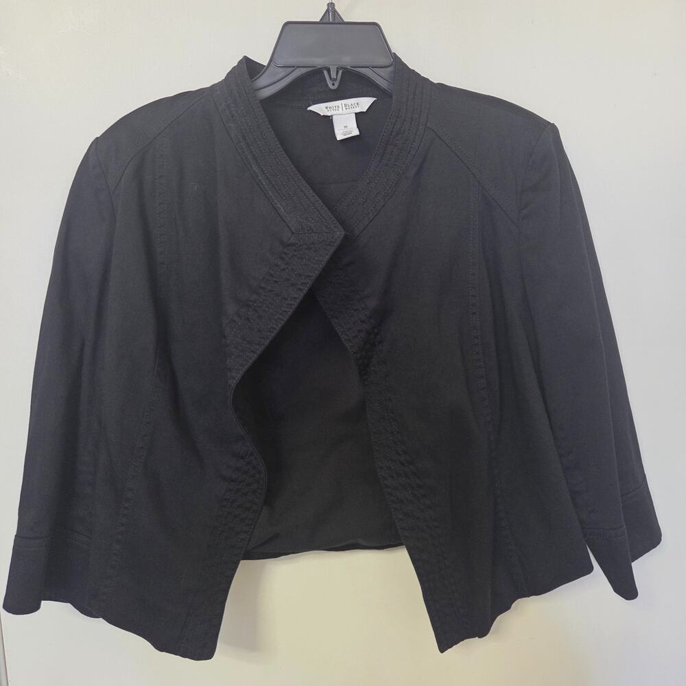 White House Black Market Jacket Womens 10 Long Sleeve Cropped Stretch Military